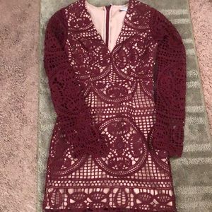 Vici Dolls Maroon Lace Dress